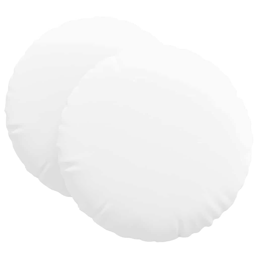 Cuscini per Seduta 2 pcs Bianco Ø80 x 29 cm Tessuto