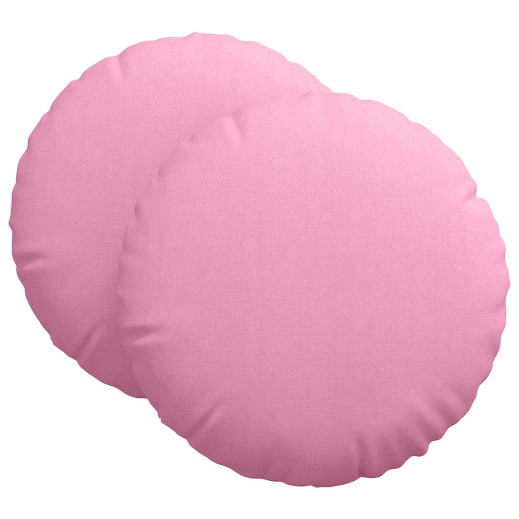 Cuscini per Seduta 2 pcs Rosa Ø80 x 29 cm Tessuto | homemem39