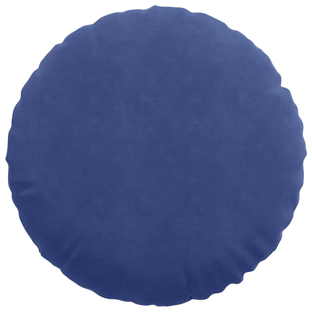 Cuscini per Seduta 2 pcs Blu Polizia Ø 40 x 13 cm Velluto | homemem39