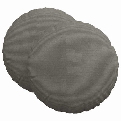 Cuscini per Seduta 2 pcs Grigio chiaro Ø 80 cm Tessuto in Cords | homemem39
