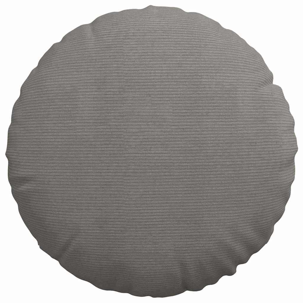Cuscini per Seduta 2 pcs Grigio chiaro Ø 80 cm Tessuto in Cords | homemem39