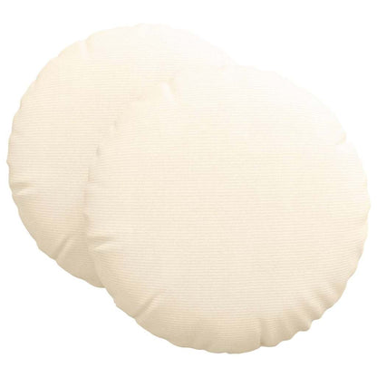 Cuscini per Seduta 2 pcs Crema Ø 80 cm Tessuto in Cords | homemem39