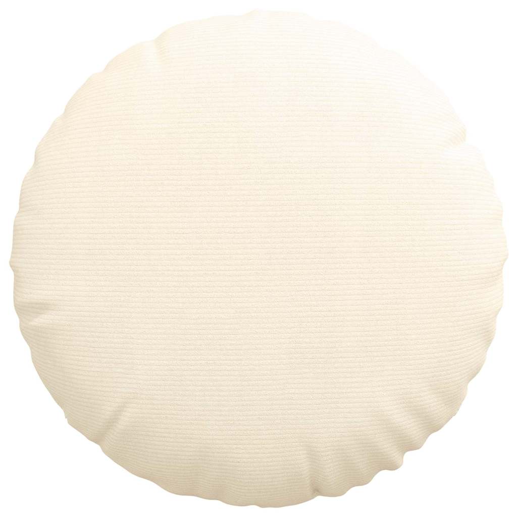 Cuscini per Seduta 2 pcs Crema Ø 80 cm Tessuto in Cords | homemem39