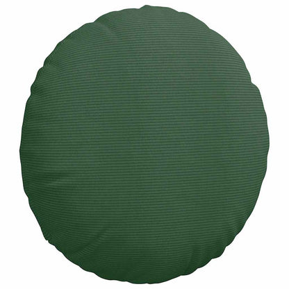 Cuscini per Seduta 2 pcs Verde Scuro Ø 80 cm Tessuto in Cords