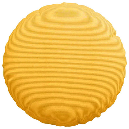 Cuscini per Seduta 2 pcs Giallo Chiaro Ø 80 cm Tessuto in Cords