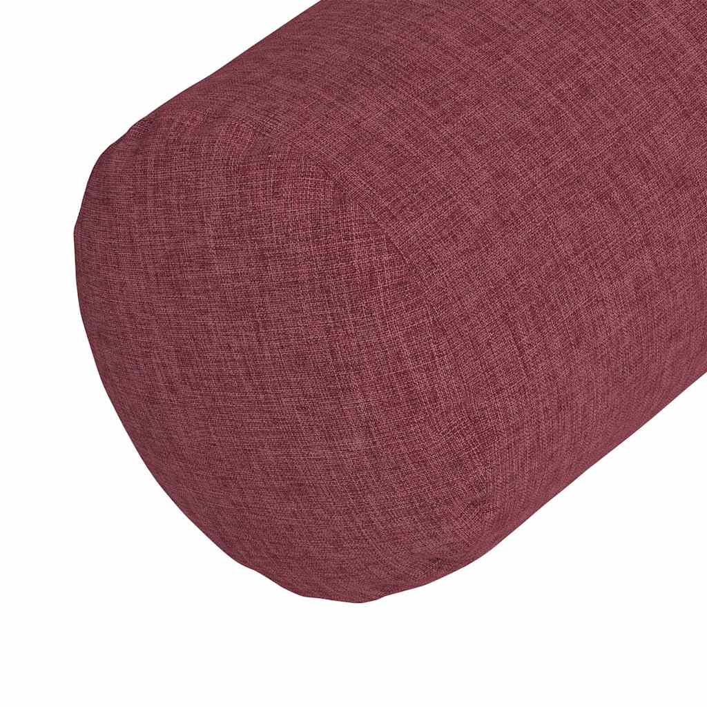 Cuscini a rullo 2 pcs Rosso Vino Ø 15 x 40 cm Tessuto