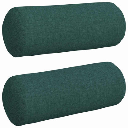 Cuscini a rullo 2 pcs Verde Scuro Ø 15 x 40 cm Tessuto