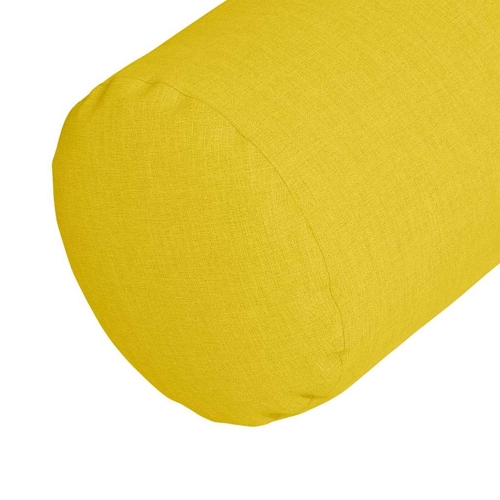 Cuscini a rullo 2 pcs Giallo Chiaro Ø 15 x 40 cm Tessuto | homemem39