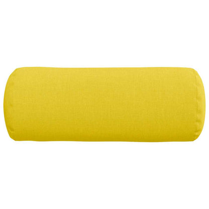 Cuscini a rullo 2 pcs Giallo Chiaro Ø 15 x 40 cm Tessuto