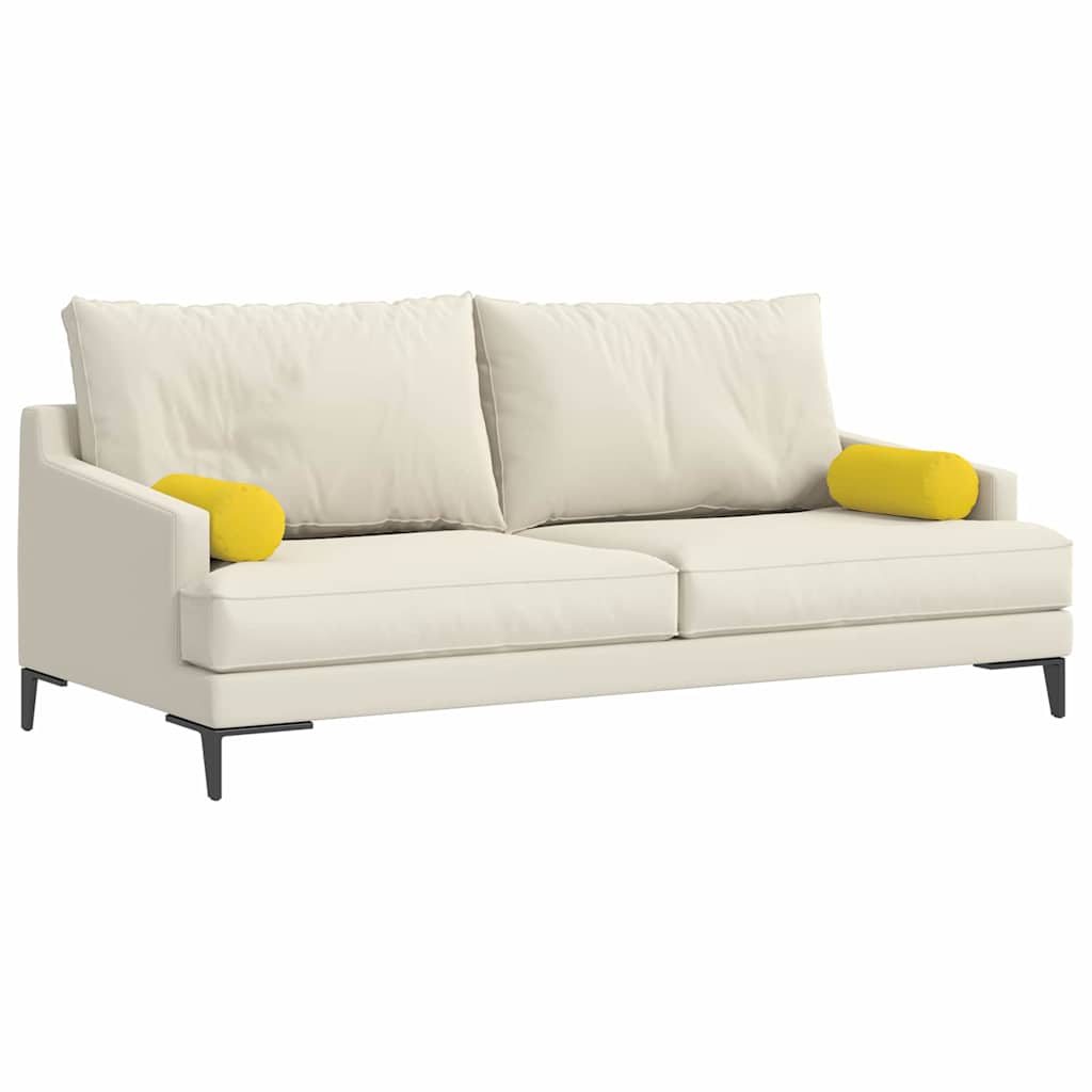 Cuscini a rullo 2 pcs Giallo Chiaro Ø 15 x 40 cm Tessuto | homemem39