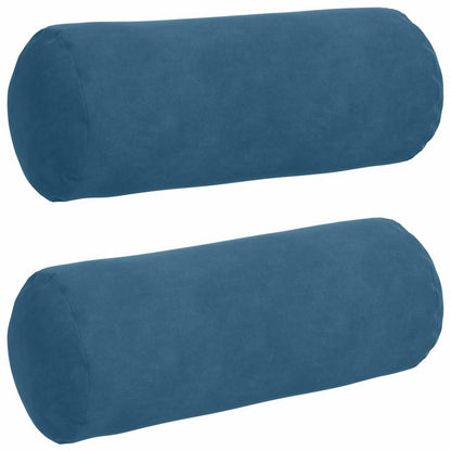Cuscini a rullo 2 pcs Blu Ø 15 x 40 cm Tessuto in Cords | homemem39