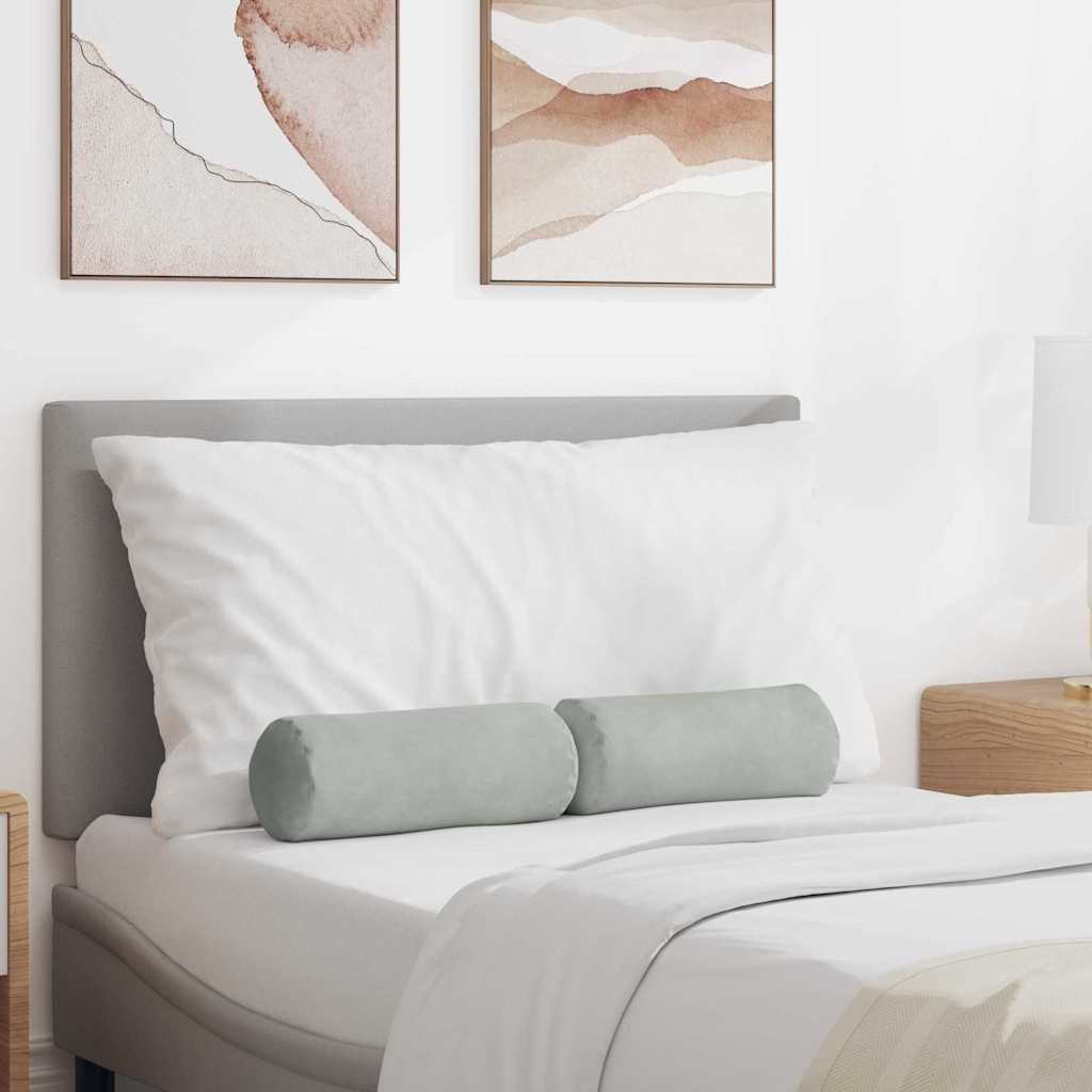 Cuscini a rullo 2 pcs Grigio chiaro Ø 15 x 40 cm | homemem39