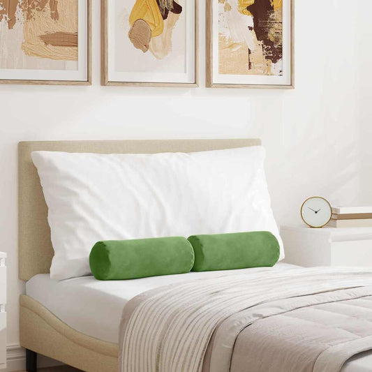 Cuscini a rullo 2 pcs Verde chiaro Ø 15 x 40 cm | homemem39