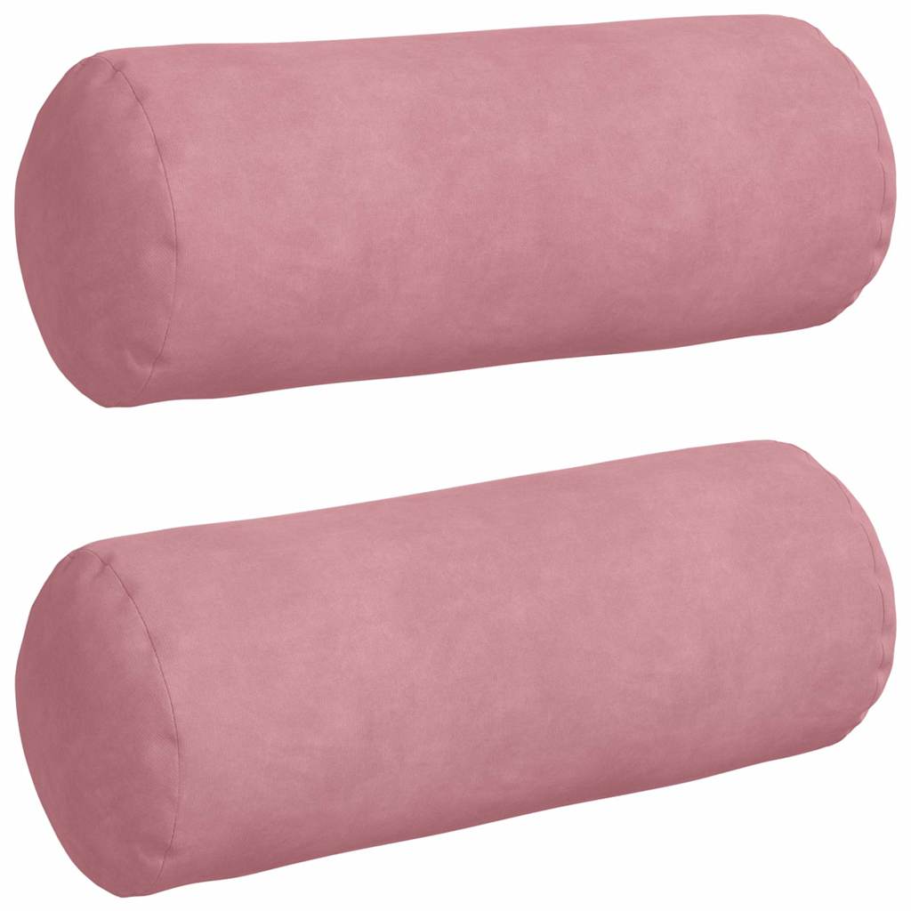 Cuscini a rullo 2 pcs Rosa Ø 15 x 40 cm Tessuto in Cords | homemem39