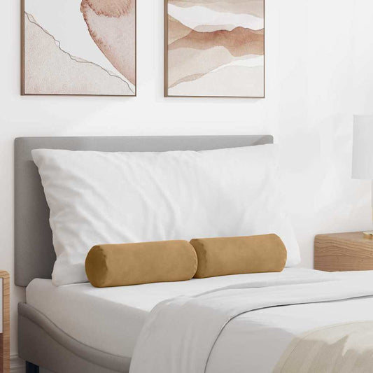 Cuscini a rullo 2 pcs Marrone Ø 15 x 40 cm Tessuto in Cords | homemem39