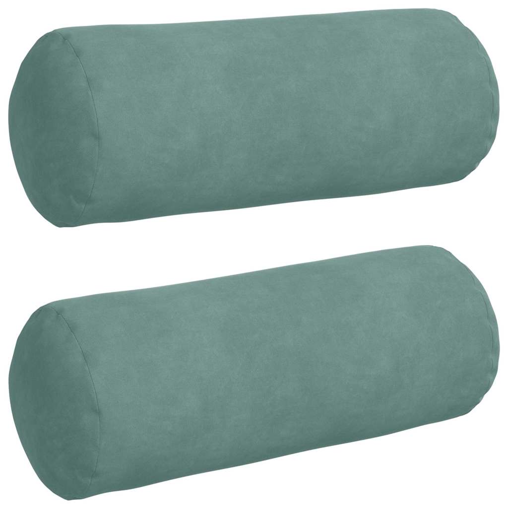 Cuscini a rullo 2 pcs Verde Mare Ø 15 x 40 cm Tessuto in Cords | homemem39