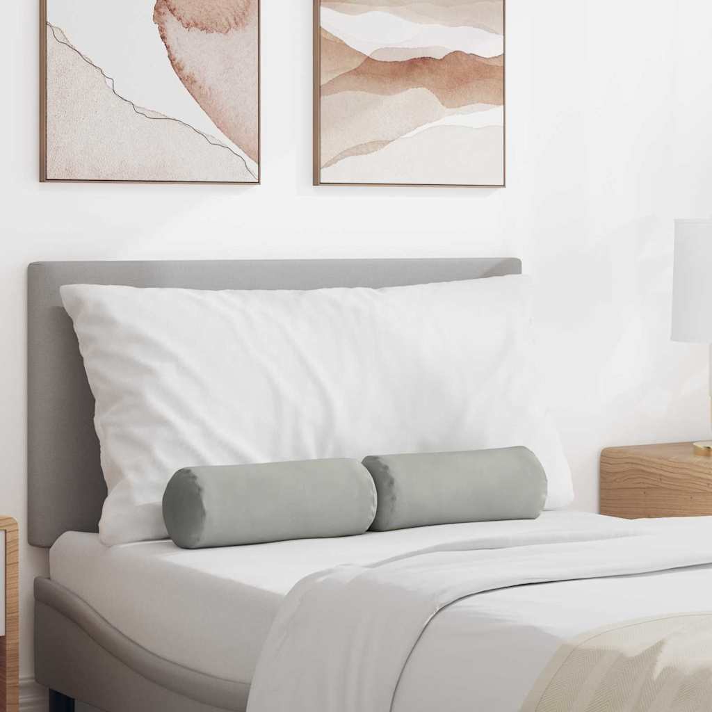 Cuscini a rullo 2 pcs Grigio chiaro Ø 15 x 40 cm | homemem39