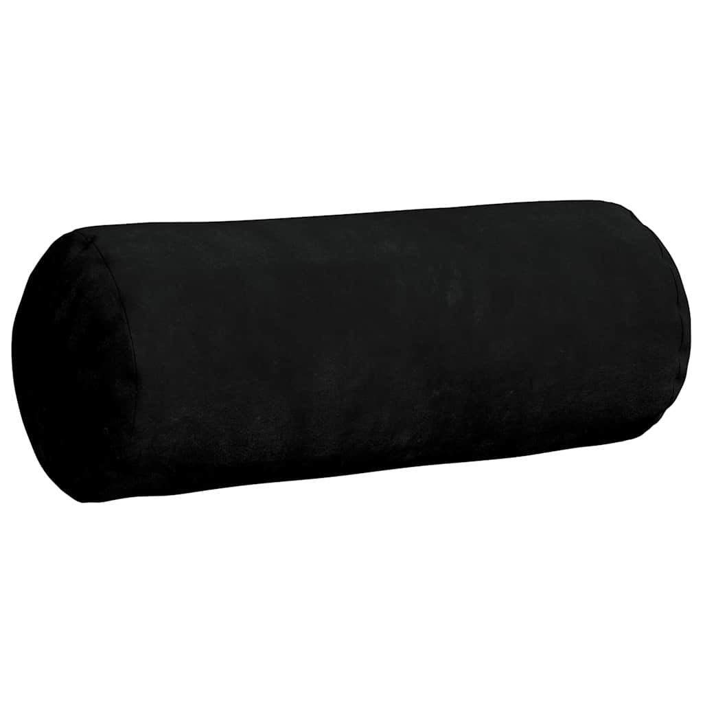 Cuscini a rullo 2 pcs Nero Ø 15 x 40 cm Tessuto in Microfibra | homemem39