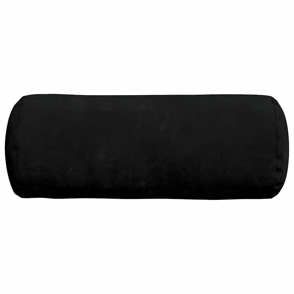 Cuscini a rullo 2 pcs Nero Ø 15 x 40 cm Tessuto in Microfibra | homemem39