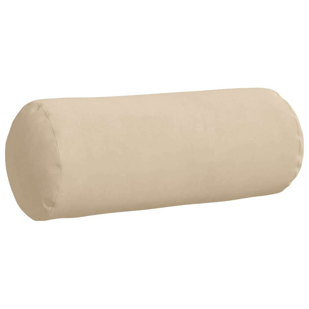 Cuscini a rullo 2 pcs Crema Ø 15 x 40 cm Tessuto in Microfibra | homemem39