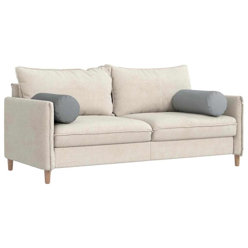 Cuscini a rullo 2 pcs Grigio chiaro Ø 25 x 70 cm Tessuto | homemem39