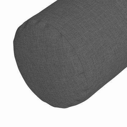 Cuscini a rullo 2 pcs Grigio scuro Ø 25 x 70 cm Tessuto | homemem39
