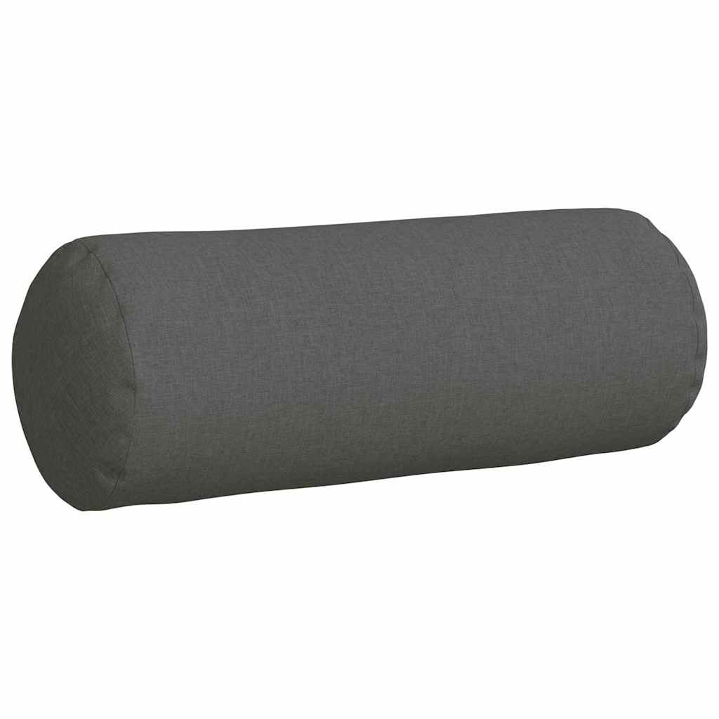 Cuscini a rullo 2 pcs Grigio scuro Ø 25 x 70 cm Tessuto