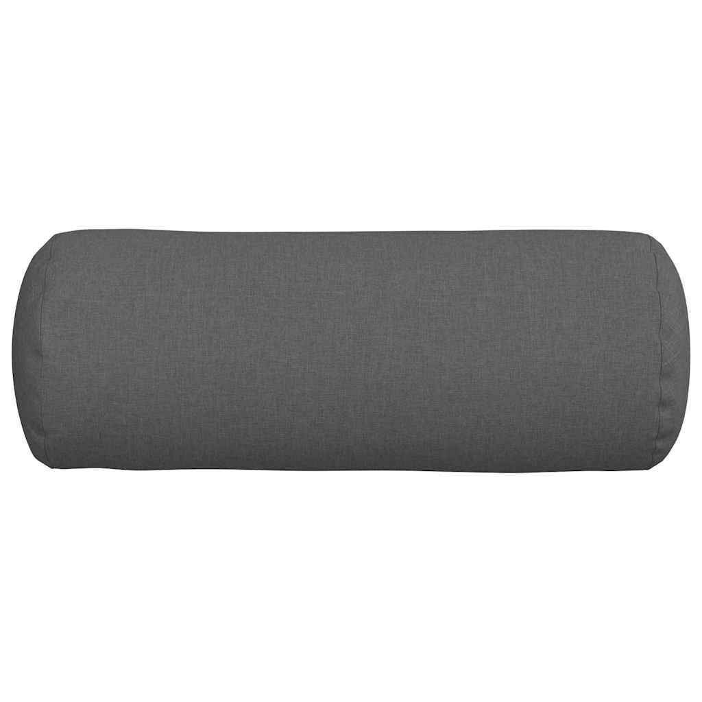 Cuscini a rullo 2 pcs Grigio scuro Ø 25 x 70 cm Tessuto | homemem39