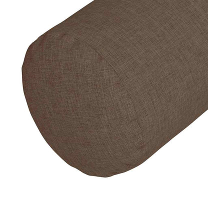 Cuscini a rullo 2 pcs Marrone Ø 25 x 70 cm Tessuto