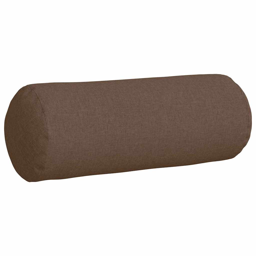 Cuscini a rullo 2 pcs Marrone Ø 25 x 70 cm Tessuto | homemem39