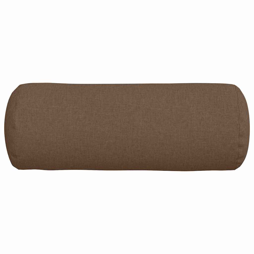 Cuscini a rullo 2 pcs Marrone Ø 25 x 70 cm Tessuto | homemem39