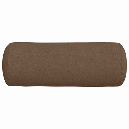 Cuscini a rullo 2 pcs Marrone Ø 25 x 70 cm Tessuto | homemem39