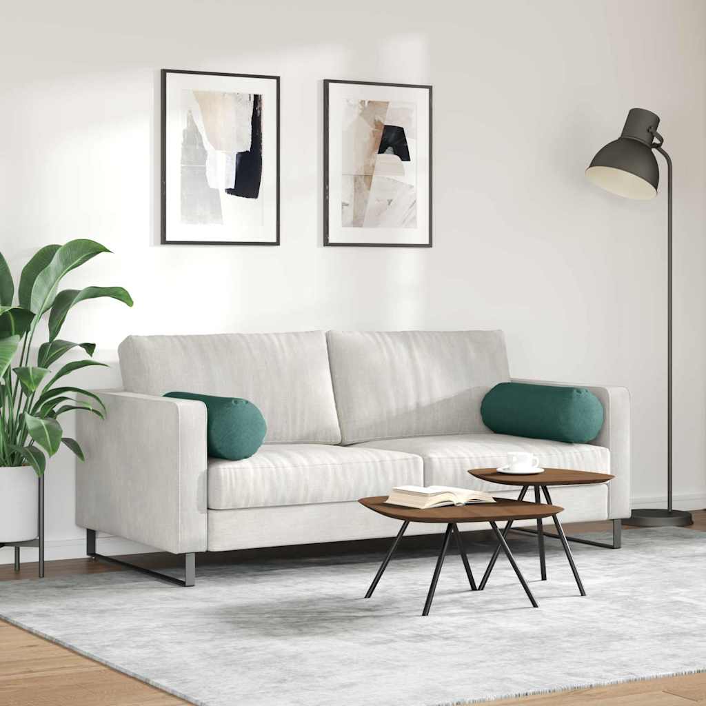 Cuscini a rullo 2 pcs Verde Scuro Ø 25 x 70 cm Tessuto | homemem39
