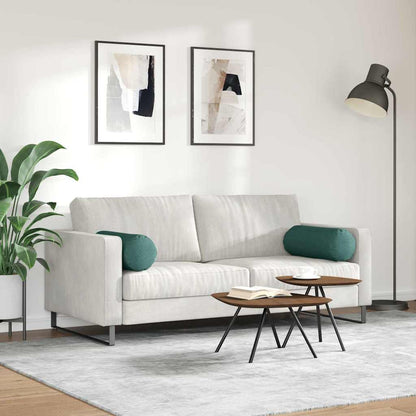 Cuscini a rullo 2 pcs Verde Scuro Ø 25 x 70 cm Tessuto | homemem39