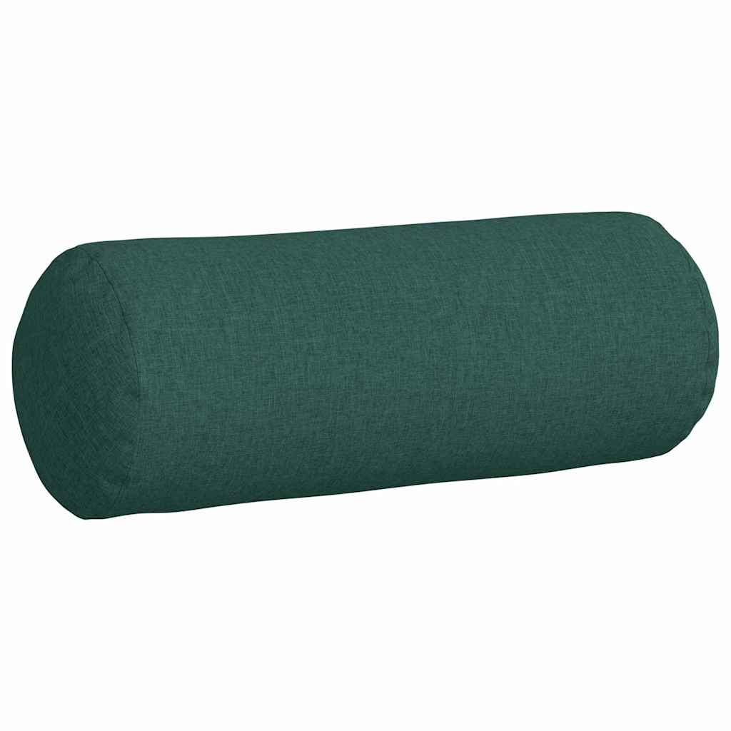 Cuscini a rullo 2 pcs Verde Scuro Ø 25 x 70 cm Tessuto