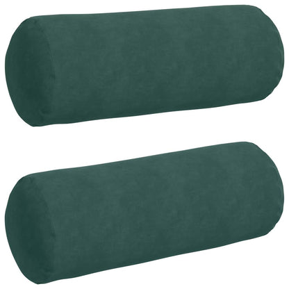 Cuscini a rullo 2 pcs Verde Scuro Ø 25 x 70 cm Tessuto in Cords | homemem39