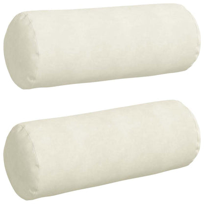 Cuscini a rullo 2 pcs Crema Ø 25 x 70 cm Tessuto in Cords | homemem39