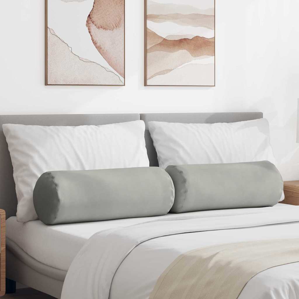 Cuscini a rullo 2 pcs Grigio chiaro Ø 25 x 70 cm | homemem39