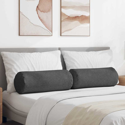 Cuscini a rullo 2 pcs Grigio scuro Ø 25 x 70 cm | homemem39