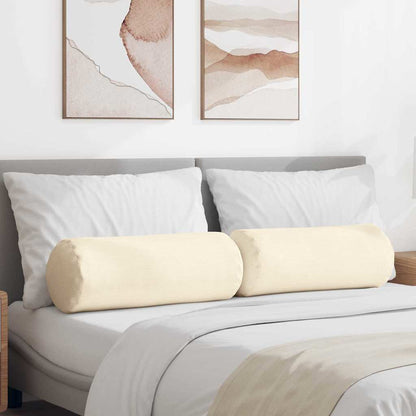Cuscini a rullo 2 pcs Crema Ø 25 x 70 cm Tessuto in Cords | homemem39