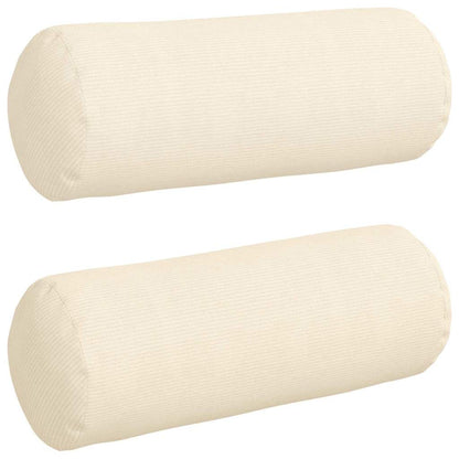 Cuscini a rullo 2 pcs Crema Ø 25 x 70 cm Tessuto in Cords | homemem39