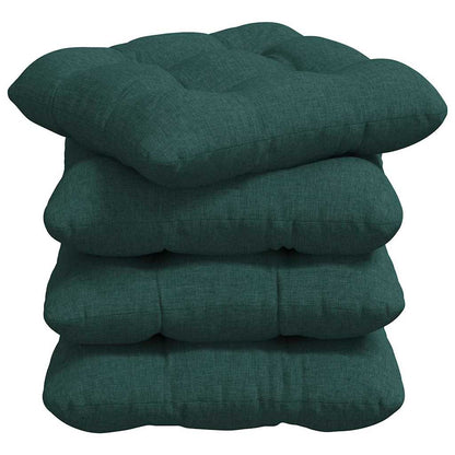 Cuscini per Seduta 4 pcs Verde Scuro 40 x 40 x 12 cm Tessuto | homemem39