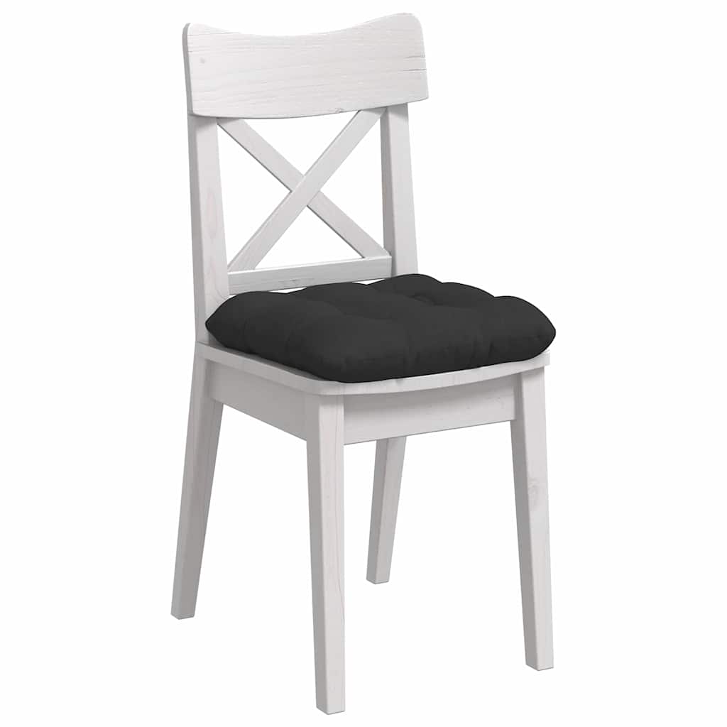 Cuscini per Seduta 4 pcs Nero 40 x 40 cm Tessuto in Microfibra | homemem39