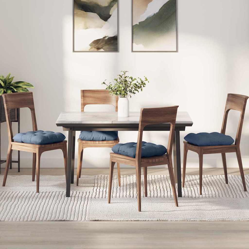 Cuscini per Seduta 4 pcs Blu 40 x 40 cm Tessuto in Cords | homemem39
