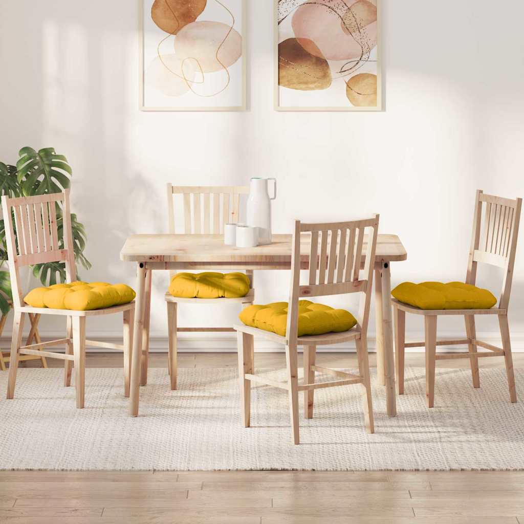Cuscini per Seduta 4 pcs Giallo Chiaro 40 x 40 cm | homemem39