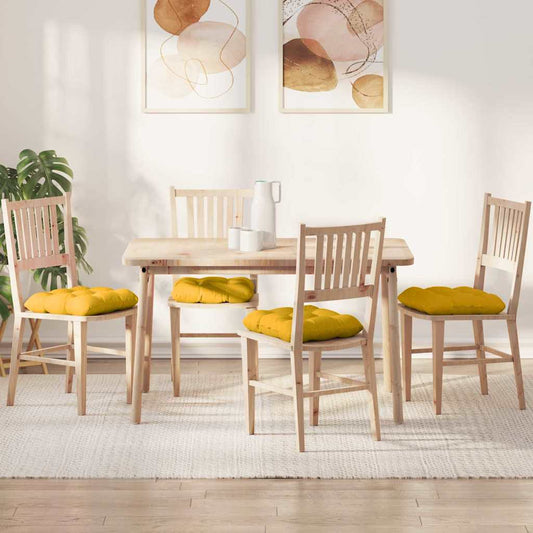 Cuscini per Seduta 4 pcs Giallo Chiaro 40 x 40 cm | homemem39