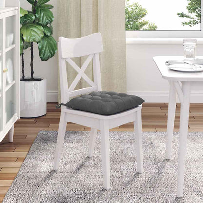 Cuscini per Seduta 4 pcs Grigio scuro 40 x 40 x 6 cm Tessuto | homemem39