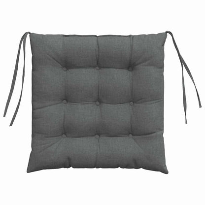 Cuscini per Seduta 4 pcs Grigio scuro 40 x 40 x 6 cm Tessuto
