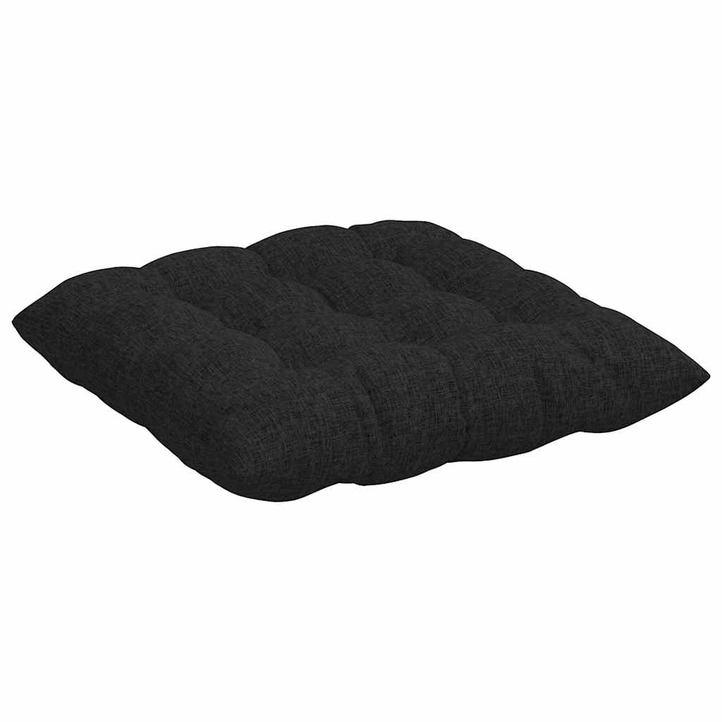 Cuscini per Seduta 4 pcs Nero 40 x 40 x 6 cm Tessuto | homemem39