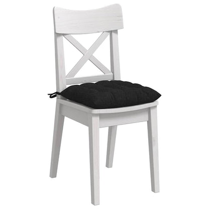 Cuscini per Seduta 4 pcs Nero 40 x 40 x 6 cm Tessuto